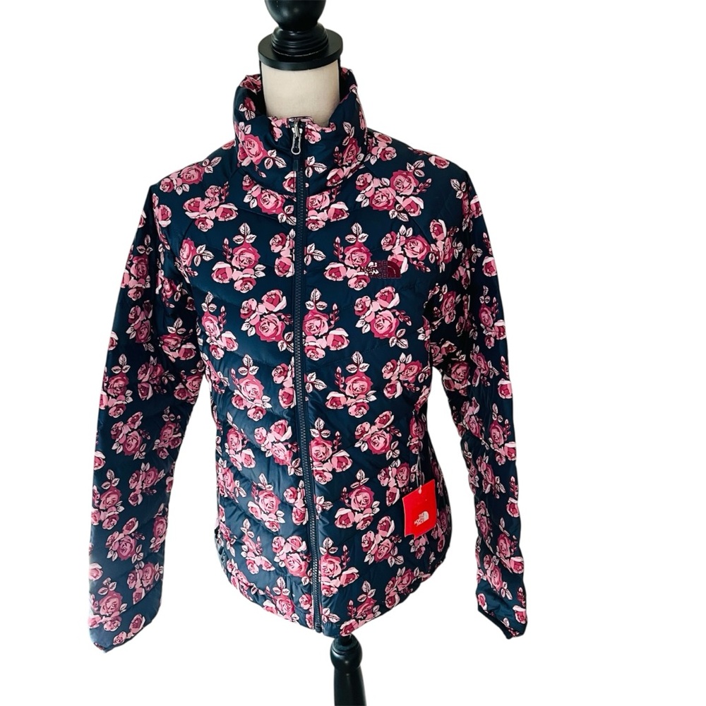 NWT The North Face Urban Navy Floral Flare Down Jacket M